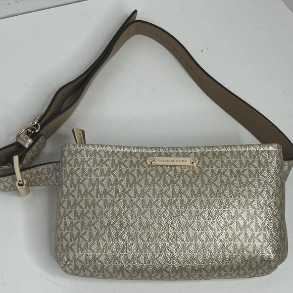 NWOT Michael Kors Waist Fanny Pack Bag- Adjustable belt muted gold color - Picture 1 of 8